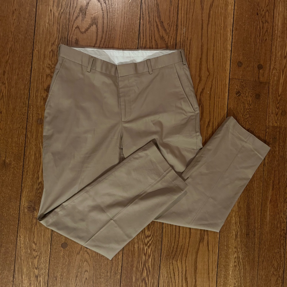 Jos. A Banks khaki chino pant tan traveler style pants stays cool